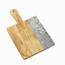 Thumbnail image #1 for American Metalcraft Olive Wood and Gray Marble Square Serving Peel with Handle, 10 x 9 Inch