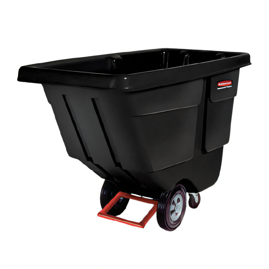 Product image #1 for Rubbermaid Commercial Products Rotational Molded Utility Duty Tilt Truck Trash Cart, 1/2 Cubic Yard, 450 lb Capacity, Black