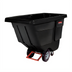 Thumbnail image #1 for Rubbermaid Commercial Products Rotational Molded Utility Duty Tilt Truck Trash Cart, 1/2 Cubic Yard, 450 lb Capacity, Black