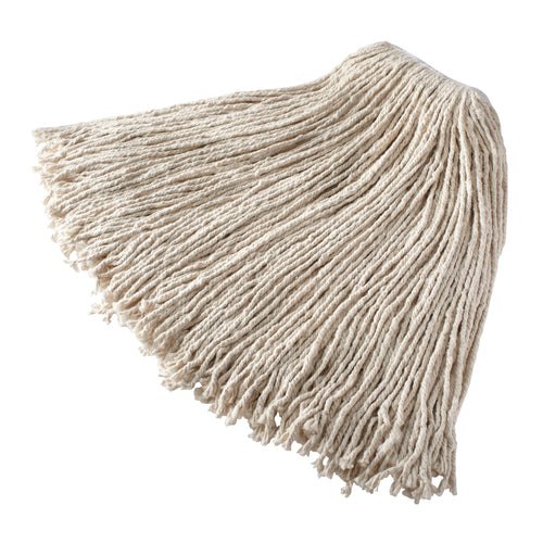 Product image #1 for Rubbermaid Commercial Economy #32 Cotton Cut-End Mop Head, White, 1-Inch Headband