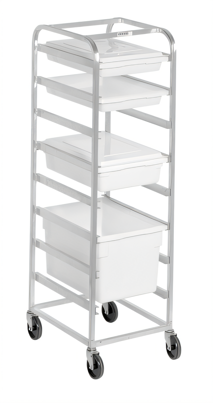 Product image #2 for Aluminum 8-Level Poly Box Rack Cart for 18 x 26 or 18 x 13 Boxes