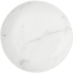 Thumbnail image #1 for CFS Brands Ridge 5310737 10-1/2-Inch Free-Form Melamine Dinner Plate, White Marble, Matte Finish Case of 12