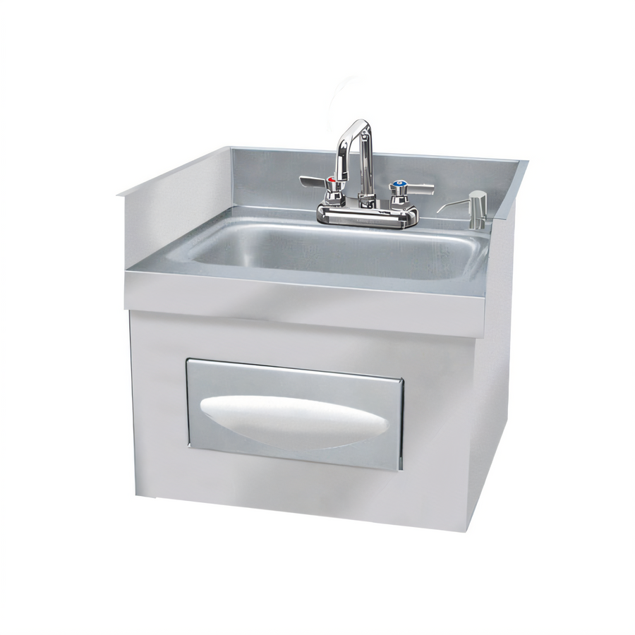 Product image #1 for Krowne Royal Series Recessed Countertop Hand Sink with Faucet, Soap Dispenser and Towel Dispenser