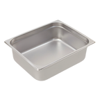 Thumbnail image #1 for Crestware Saf-T-Stak 4126 1/2 Size 6-Inch Deep Solid 18/8 Stainless Steel Hotel Pan, 24 Gauge Case of 12