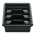Thumbnail image #2 for Cambro Cambox® 1120CBP110 4-Compartment Cutlery Box, Black Hi-Gloss Plastic, 11-3/8 x 20-7/16 x 3-3/4 Inches Case of 12