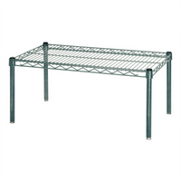 Quantum 48 x 24 x 14 Inch Green Epoxy Antimicrobial Platform Dunnage Rack