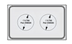 Thumbnail image #1 for Vollrath Miramar Single Size Stainless Steel Food Bar Template for Cookware with 2 Round Cutouts