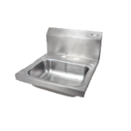 Thumbnail image #1 for John Boos Pro-Bowl PBHS-W-1410-2DM-X Wall-Mounted Stainless Steel Hand Sink, 14" x 10" x 5" Bowl, 4" Faucet Centers