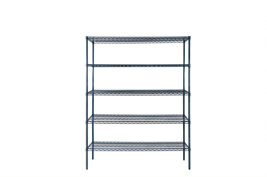 Product image #1 for Mixrite 60" x 24" x 86" 5-Shelf Epoxy Wire Shelving Unit, Slate Gray