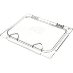Thumbnail image #1 for CFS Brands Coldmaster® CM10239Z07 1/2 Size Clear Polycarbonate Hinged Food Pan Lid with Single Notch, Peg Hole and Handle Case of 2