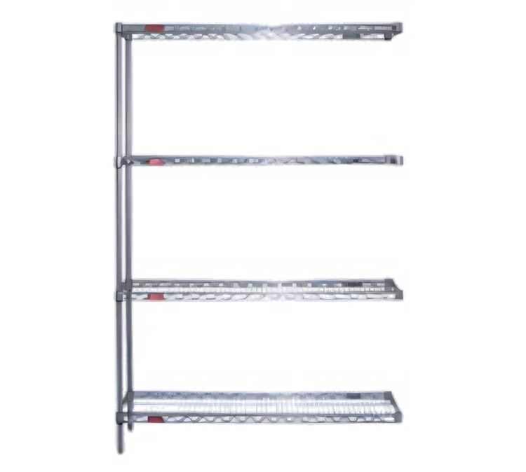 Product image #1 for Eagle Valu-Master 4-Tier Add-On Wire Shelving Unit, 24 x 18 x 63 Inches, Pewter Gray Epoxy Finish