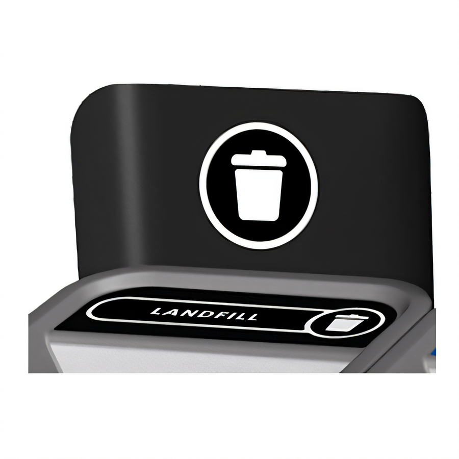 Product image #1 for Rubbermaid Commercial Products Configure Landfill Recycling Sign for 23-Gallon Containers, Black