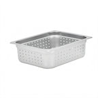 Thumbnail image #1 for Omcan USA 85204 Perforated Half-Size Steam Table Pan, 4-Inch Deep, 25 Gauge Stainless Steel Case of 20