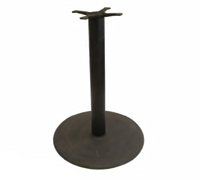 30-Inch Diameter Dining Height Cast Iron Table Base with 4-Inch Column and Powder Coat Finish