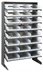 Thumbnail image #1 for Quantum Sloped Single-Sided Pick Rack with 8 Shelves and 24 Clear Bins