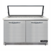 Thumbnail image #1 for Continental Refrigerator SW48N18M-HGL-FB Mighty Top 48-Inch 2-Section Sandwich Prep Refrigerator with Hinged Glass Lid