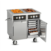 Tray Line Mobile Heated Serving & Holding Cabinet with 4 Wells and 28-Pan Capacity