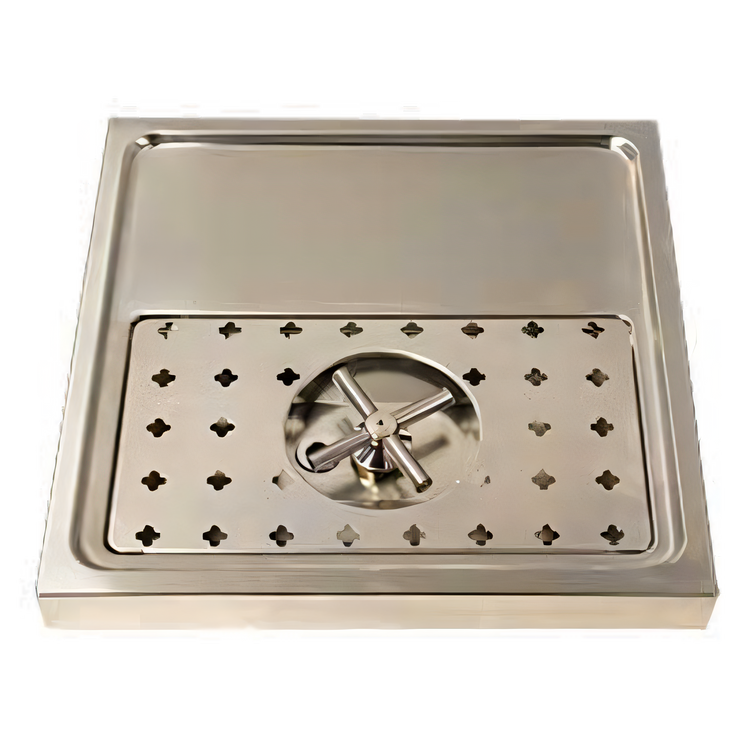Product image #1 for Micro Matic USA Surface-Mount Platform Drip Tray for 1 to 2 Faucets, Polished Stainless Steel