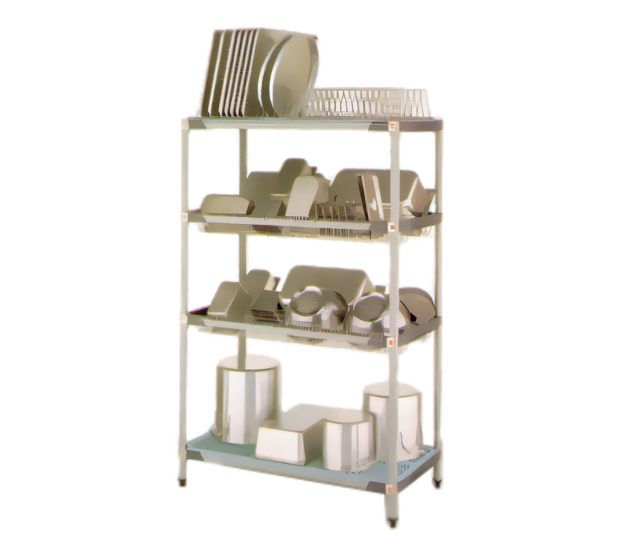 Product image #1 for MetroMax i Stationary 4-Tier Bulk Drying and Tray Rack, 48 x 24 x 74 Inches, with Drop-In Racks