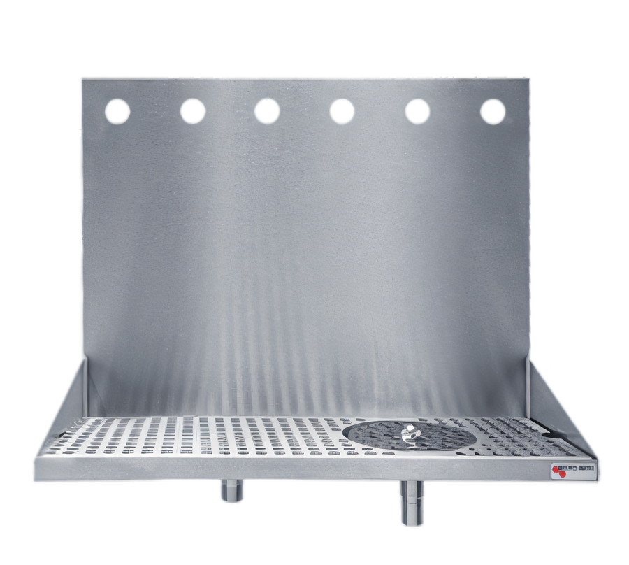 Product image #1 for Micro Matic Wall-Mount 24-Inch Stainless Steel Drip Tray Trough with Glass Rinser