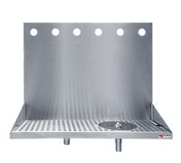 Micro Matic Wall-Mount 24-Inch Stainless Steel Drip Tray Trough with Glass Rinser