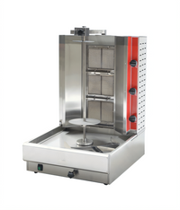 Omcan 3-Burner Natural Gas Vertical Broiler / Doner Kebab Machine, 65 lb Capacity