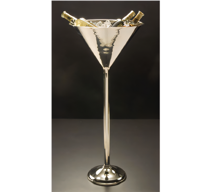 Product image #1 for Martini-Shaped Stainless Steel Wine Stand, 9 Qt.