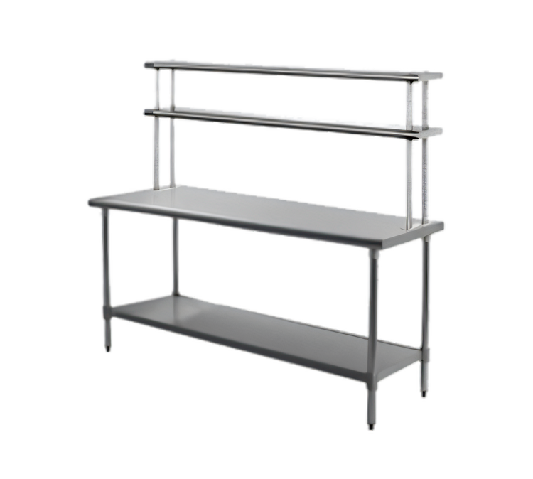Product image #1 for Eagle Group SB Series 48-Inch x 30-Inch Stainless Steel Work Table with Flex-Master Overshelf Kit and Undershelf