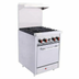 Thumbnail image #1 for BakeMax Restaurant Series 24-Inch Natural Gas Commercial Range with 4 Open Burners, Standard Oven, and Hi-Shelf