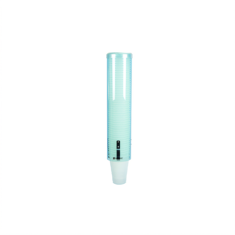 Product image #1 for San Jamar Large Pull-Type Self-Adjusting Water Cup Dispenser, 16-Inch Tube, Arctic Blue