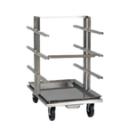Thumbnail image #1 for Henny Penny SCR-02749 Stainless Steel Mobile Rotisserie Spit Stand, 12-Spit Capacity, Drip Tray, Locking Casters
