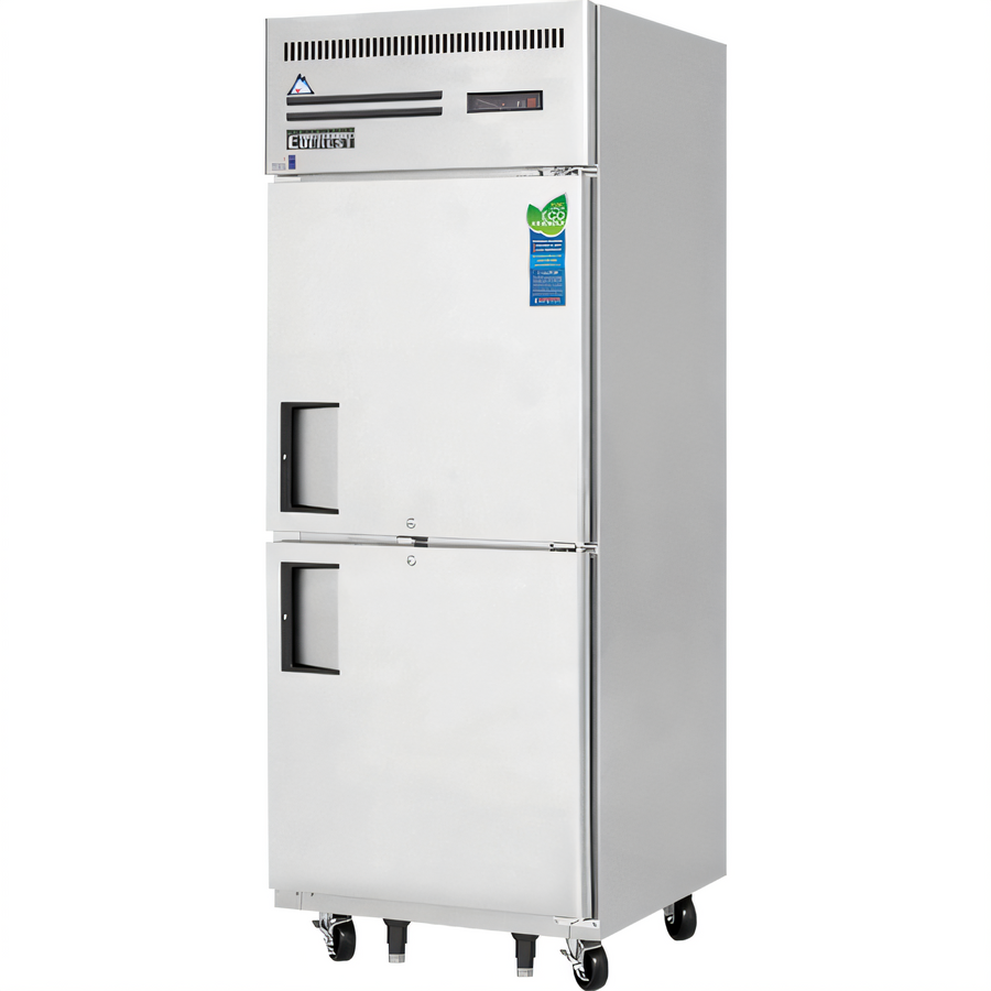 Product image #1 for Everest Refrigeration ESFH2 One-Section Reach-In Freezer, 23 Cu. Ft., Half Doors, Top-Mounted Self-Contained Refrigeration