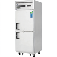 Everest Refrigeration ESFH2 One-Section Reach-In Freezer, 23 Cu. Ft., Half Doors, Top-Mounted Self-Contained Refrigeration