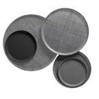 Thumbnail image #1 for Cambro Camtray® 1000302 10-Inch Round Fiberglass Serving Tray, Light Basketweave Case of 12