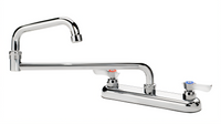 Krowne Standard Series Deck-Mount Manual Faucet with 18-Inch Double Jointed Spout and 8-Inch Centers