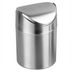 Thumbnail image #1 for Winco Mini Round Stainless Steel Waste Can with Swing Lid