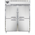 Thumbnail image #1 for Continental Refrigerator Designer Line D2FENSSHD Wide Two-Section Reach-In Freezer with Half-Height Solid Doors