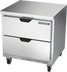 Thumbnail image #1 for Beverage Air 32-Inch One-Section Two-Drawer Worktop Refrigerator, 7.2 Cu. Ft., Flat Top, Rear-Mounted Self-Contained R290