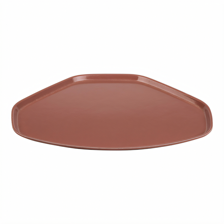 Product image #1 for Cambro Camtray Trapezoid Cafeteria Tray, 14-9/16 x 19-1/2 Inches, High-Impact Fiberglass, Blush