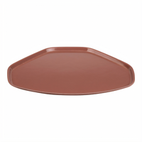 Cambro Camtray Trapezoid Cafeteria Tray, 14-9/16 x 19-1/2 Inches, High-Impact Fiberglass, Blush