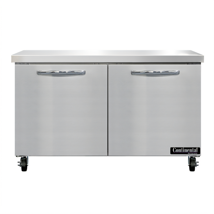 Product image #1 for Continental Refrigerator SWF48N 48 Inch Two-Section Worktop Freezer with Solid Doors