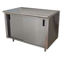 Thumbnail image #1 for Advance Tabco Enclosed Stainless Steel Work Table with Cabinet Base and Sliding Doors, 144 x 30 Inches
