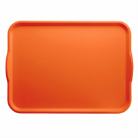 Cambro Camtray® Rectangular Fiberglass Cafeteria Tray with Handles, 15 x 20 Inch, Citrus Orange