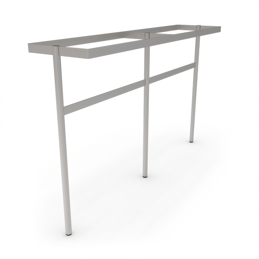 Product image #1 for 115-1/4-Inch Wide Square Table-Mounted Stainless Steel Pot Rack with 30 Double Hooks