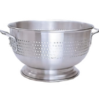 Thumbnail image #1 for Admiral Craft Equipment Corp. ALC-16 16 Qt Heavy-Gauge Aluminum Colander with Riveted Handles and Footed Base Case of 4