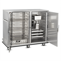 Mobile Full-Height Bulk Food-Banquet Server Holding Cabinet with Humi-Temp Heat System, Double Doors, 96-120 Covered Plate Capacity