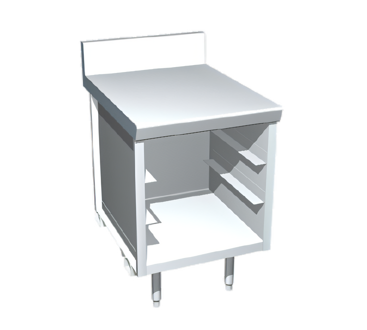 Product image #1 for La Rosa L-90107 24 Inch Stainless Steel Utility Stand Bus Cart with Undershelf and Rack Glides