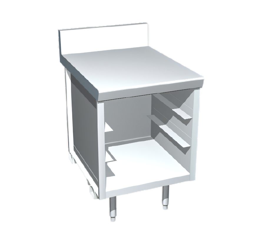 Product image #1 for La Rosa L-90107 24 Inch Stainless Steel Utility Stand Bus Cart with Undershelf and Rack Glides