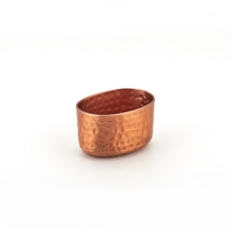 Product image #1 for American Metalcraft Copper Hammered Aluminum Oval Sugar Packet Holder / Sauce Cup, 6 oz.