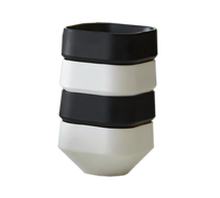 American Metalcraft 3 oz Square Stackable Melamine Sauce Cup, White Matte Finish